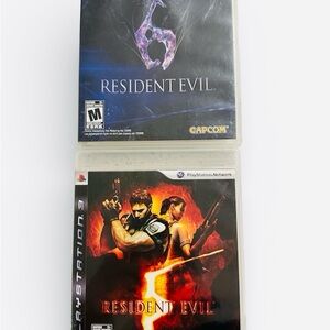 Resident Evil 5 & 6 PS3 Bundle - Complete with Manuals - Tested & Working